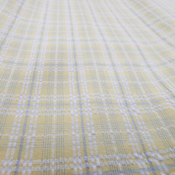 Woolrich Shirt Mens XL Yellow Plaid Seersucker Snap Front Button Hiking Pocket - Picture 13 of 16